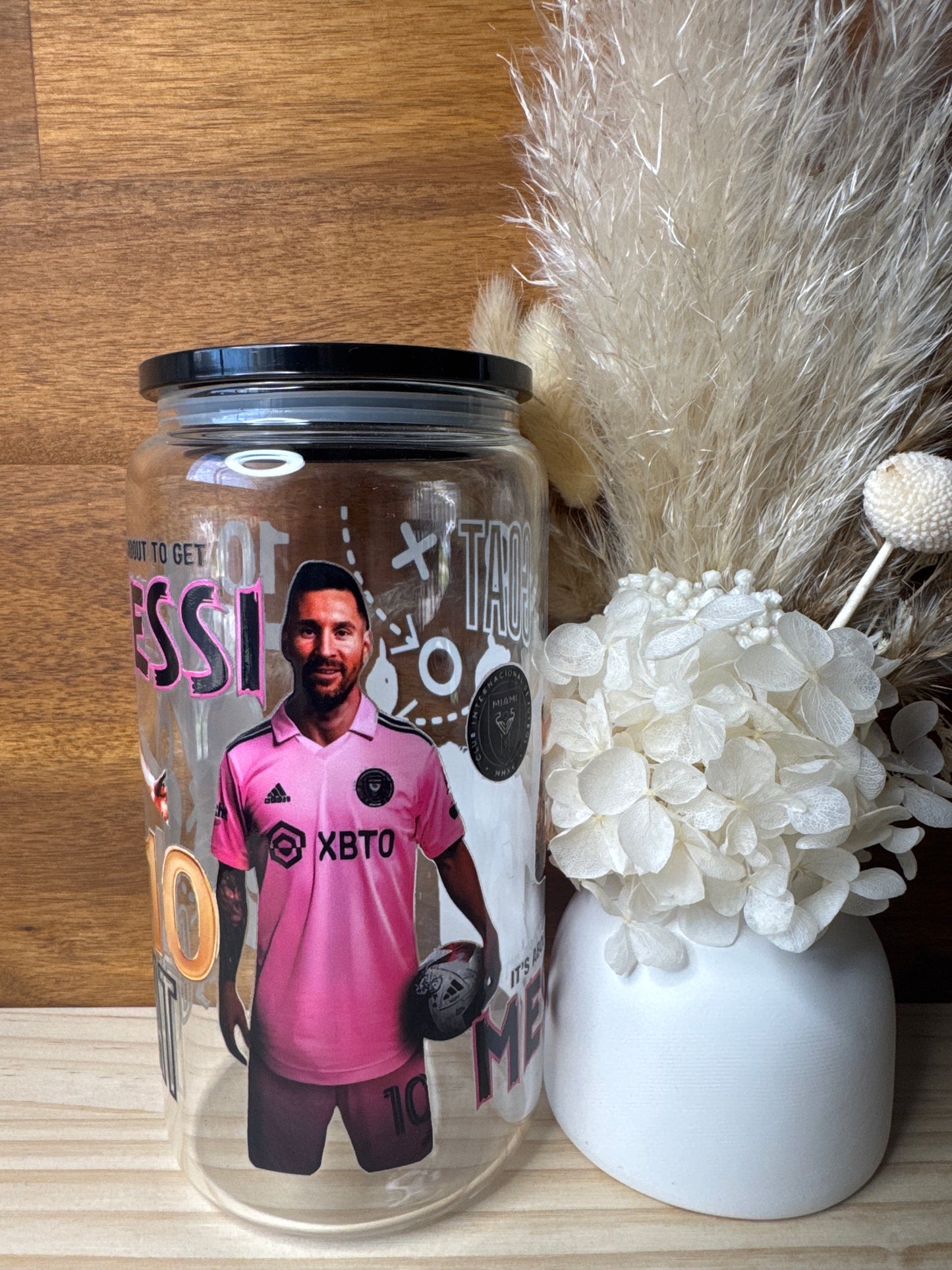 Messi Glass Tumbler