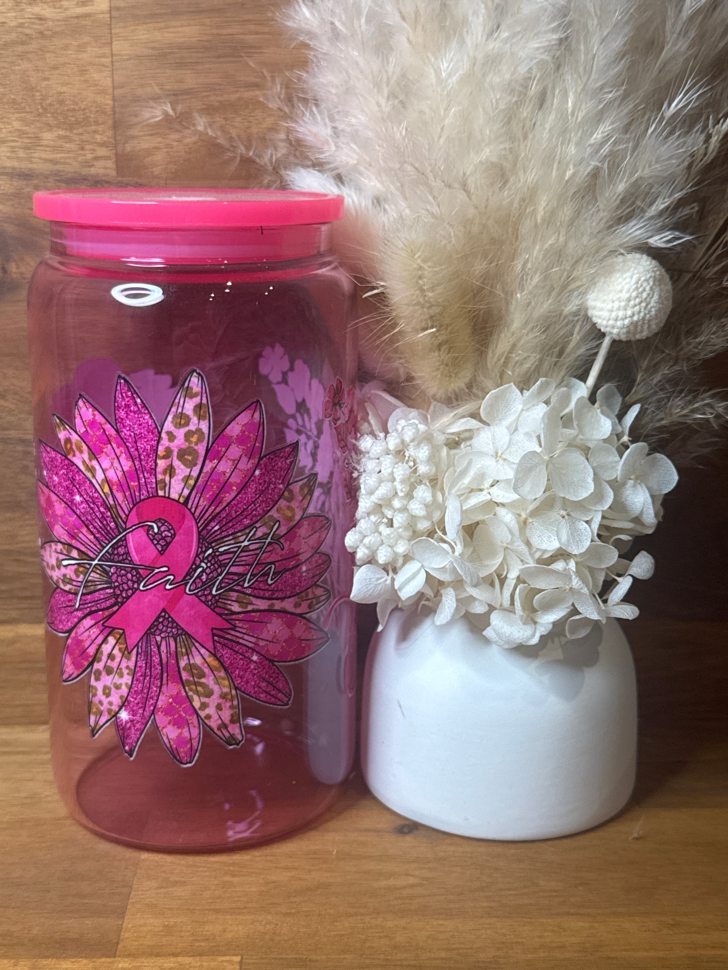 Breast Cancer Awareness- Glass Tumbler