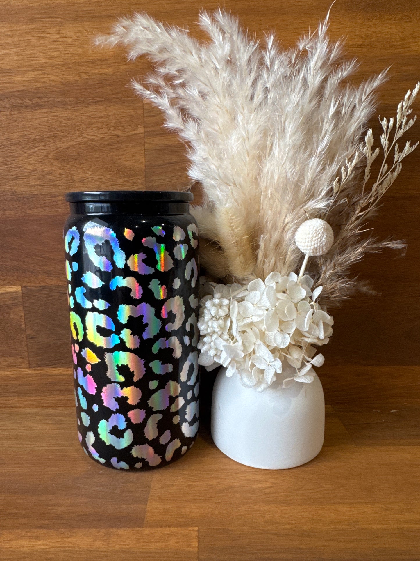 Leopard Print - Glass Tumbler