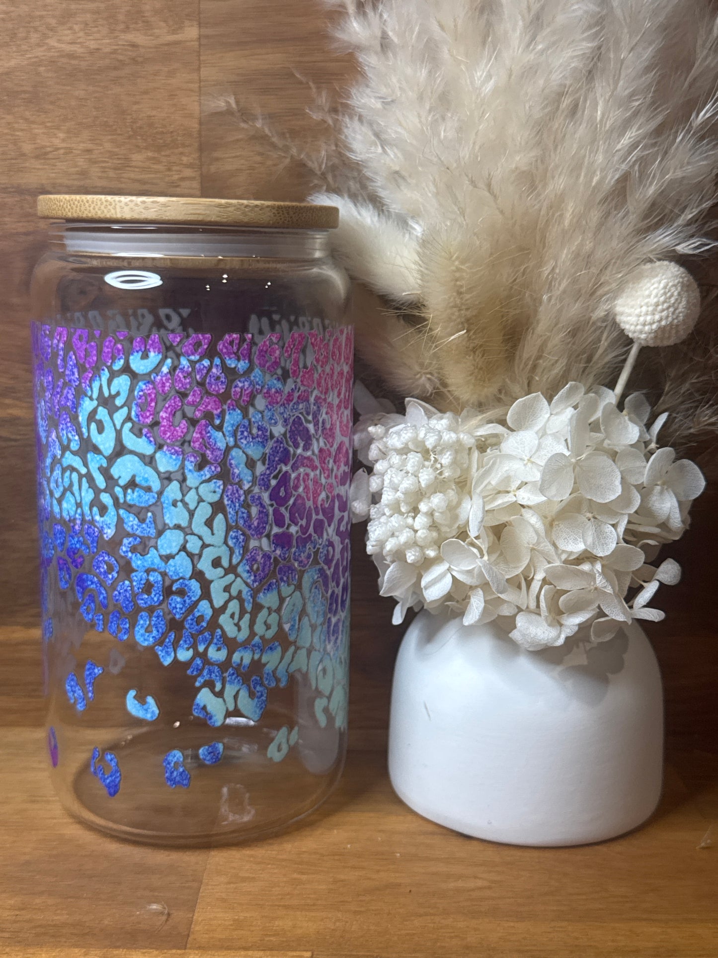Leopard Print - Glass Tumbler