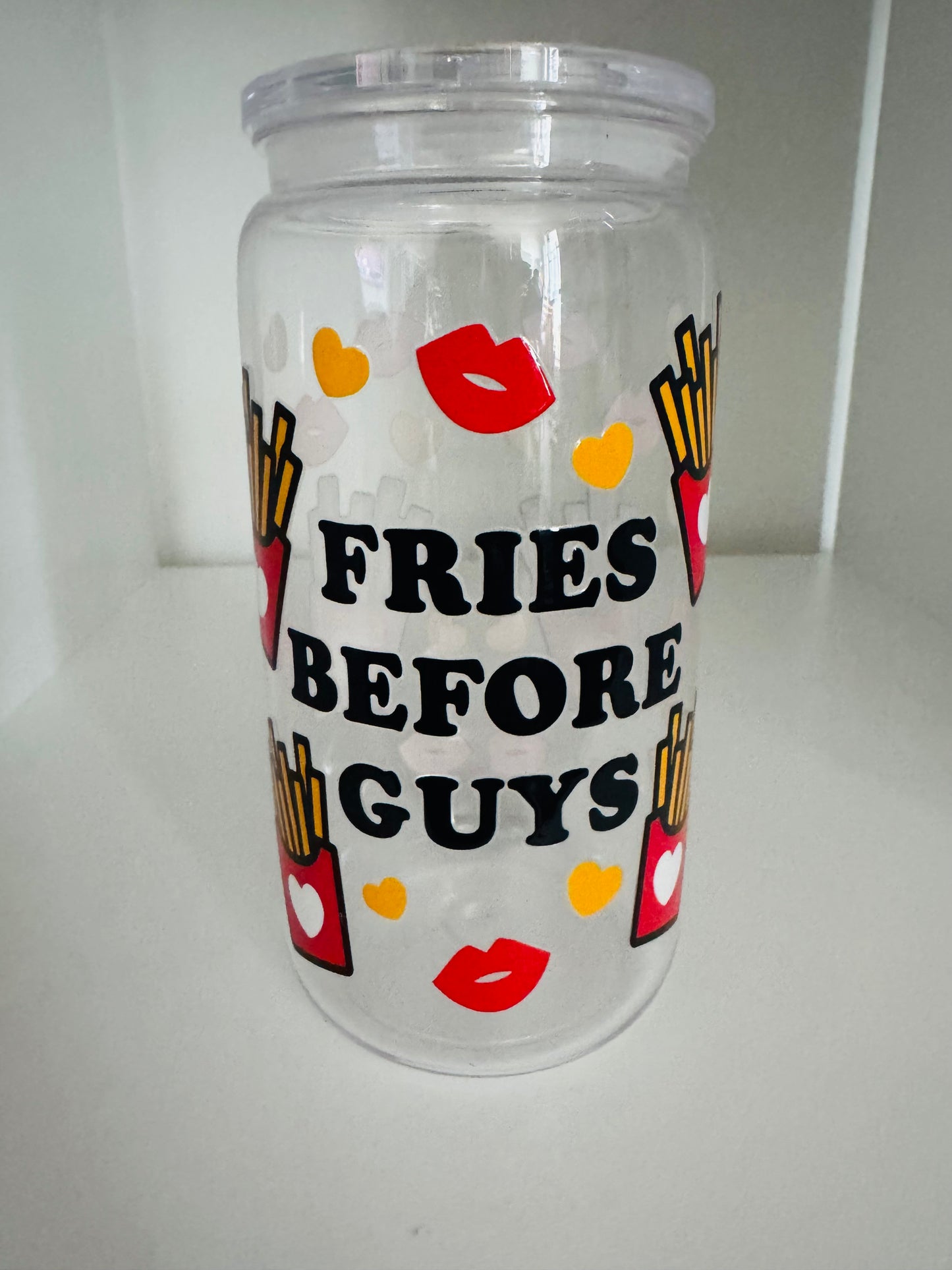 Fries Before Guys Plastic Tumbler