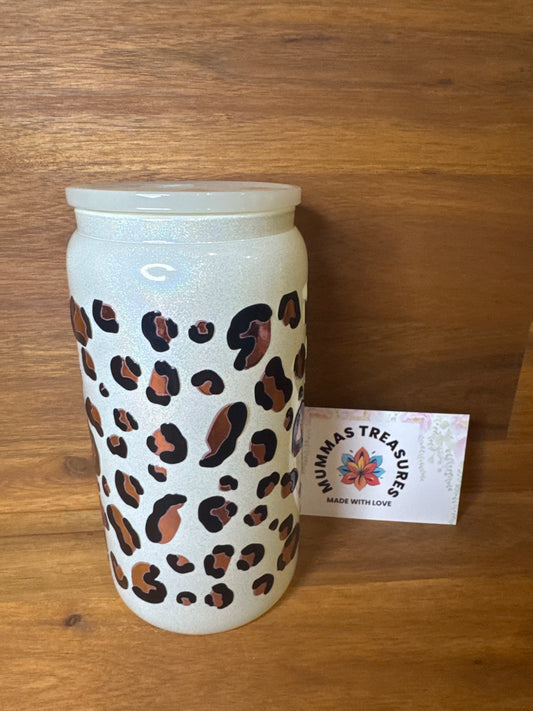 Cheetah print - Glass Tumbler