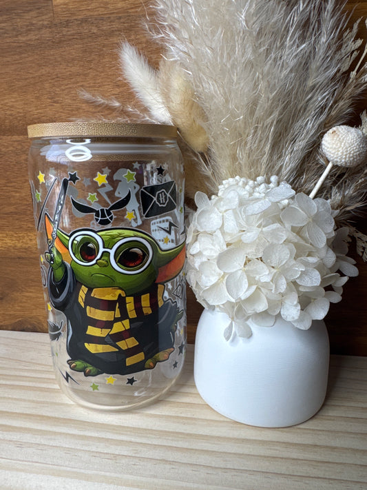 Harry Potter / Baby Yoda Glass Tumbler