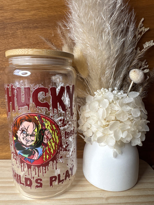 Chucky Halloween- Glass Tumbler