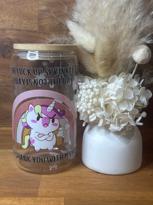 Unicorn Love 🤣 - Glass Tumbler