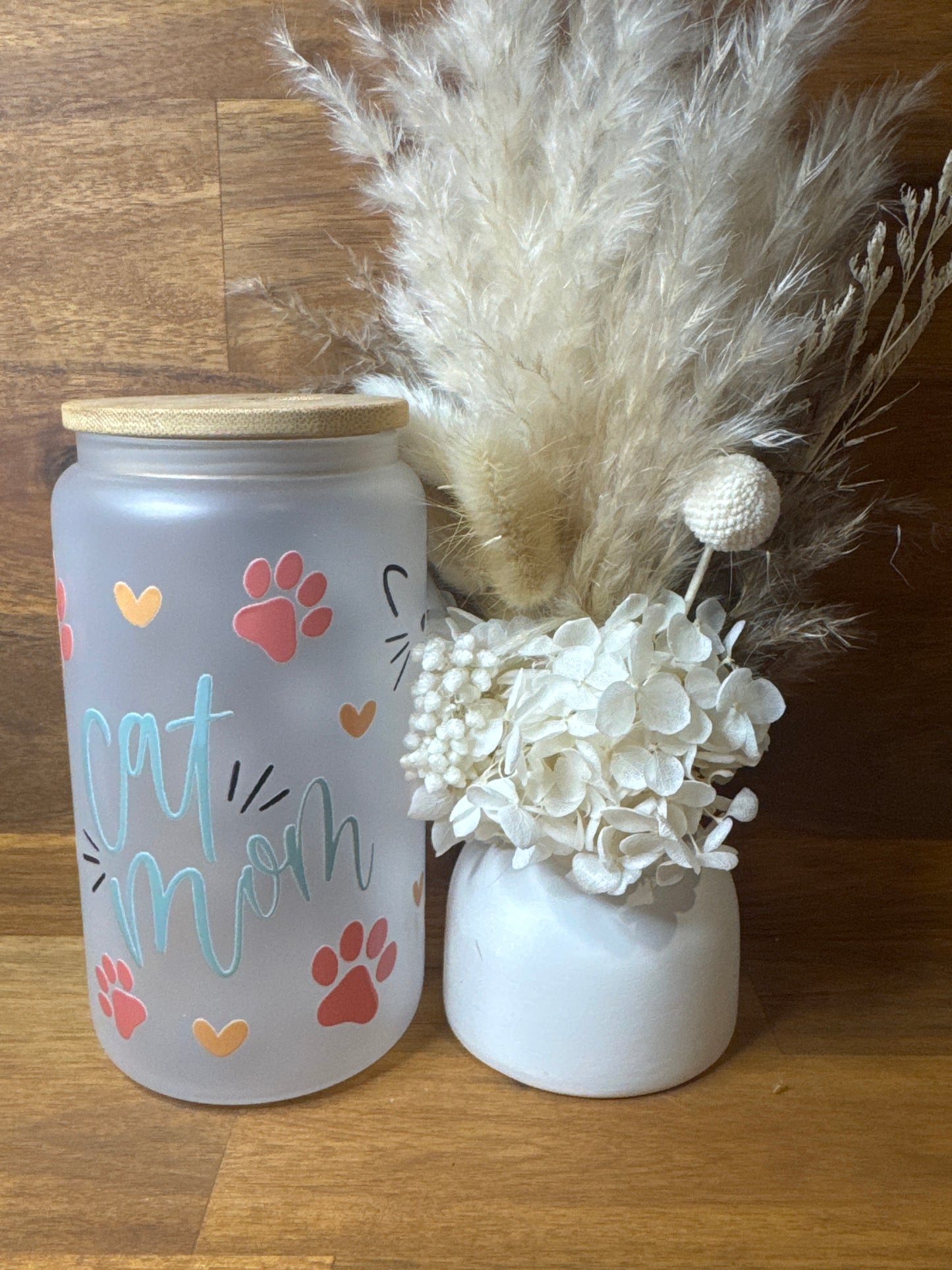 Cat Mom Quote - Glass Tumbler