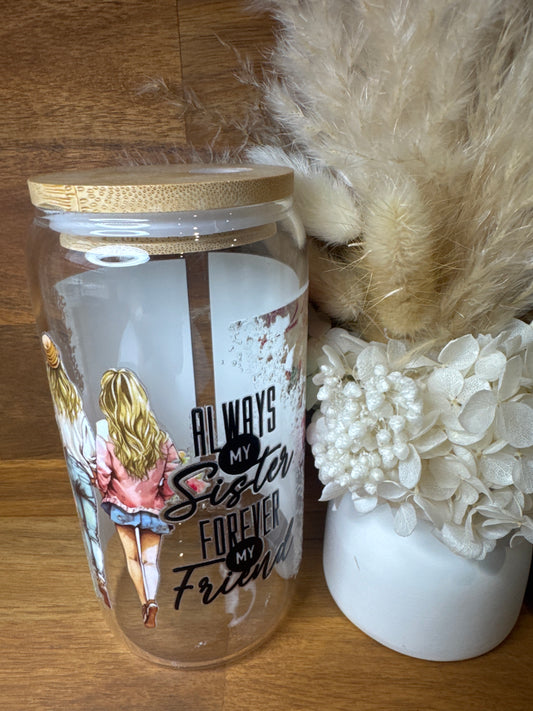Sister Quote - Glass Tumbler
