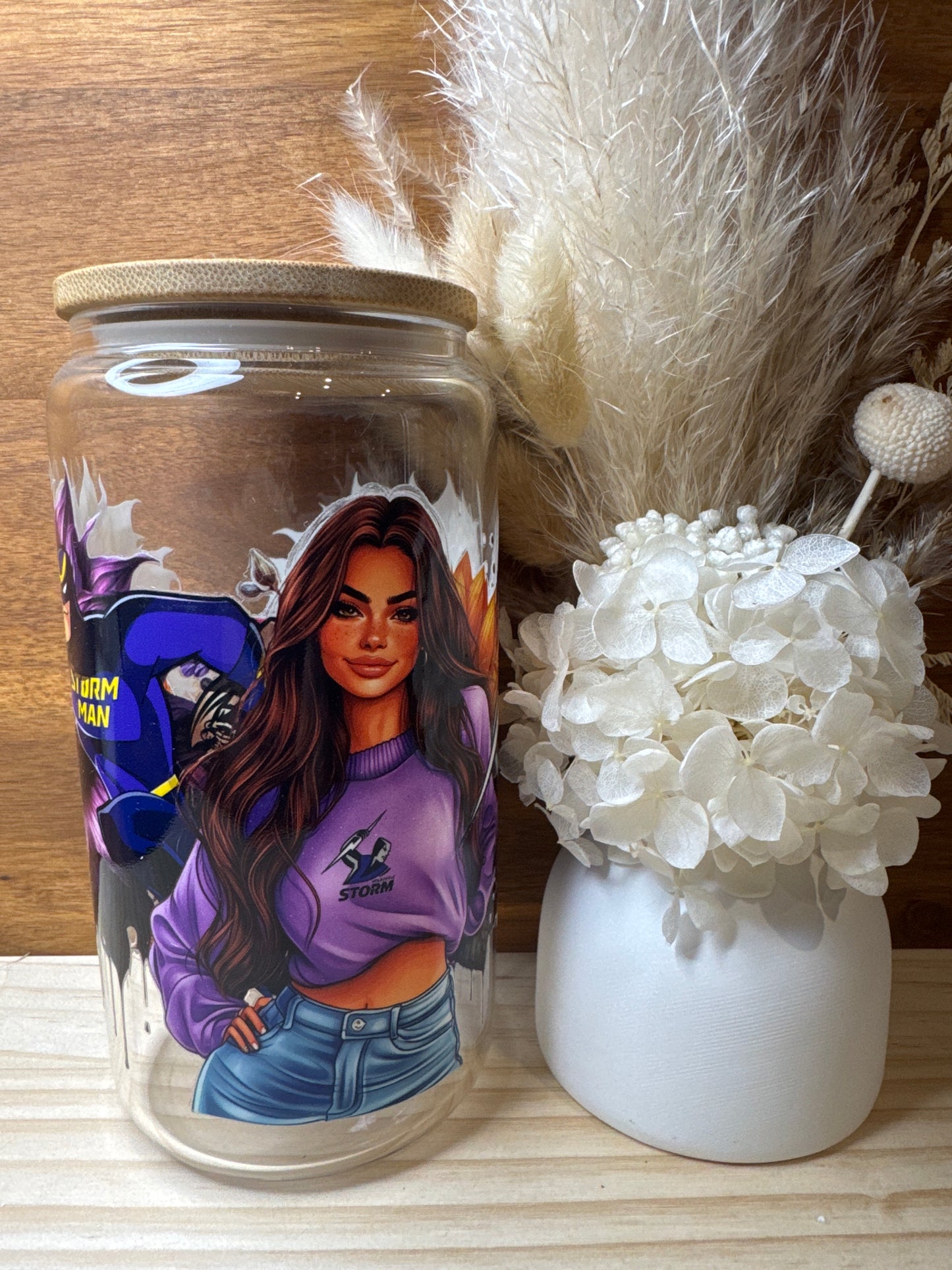 Storm Footy Glass Tumbler