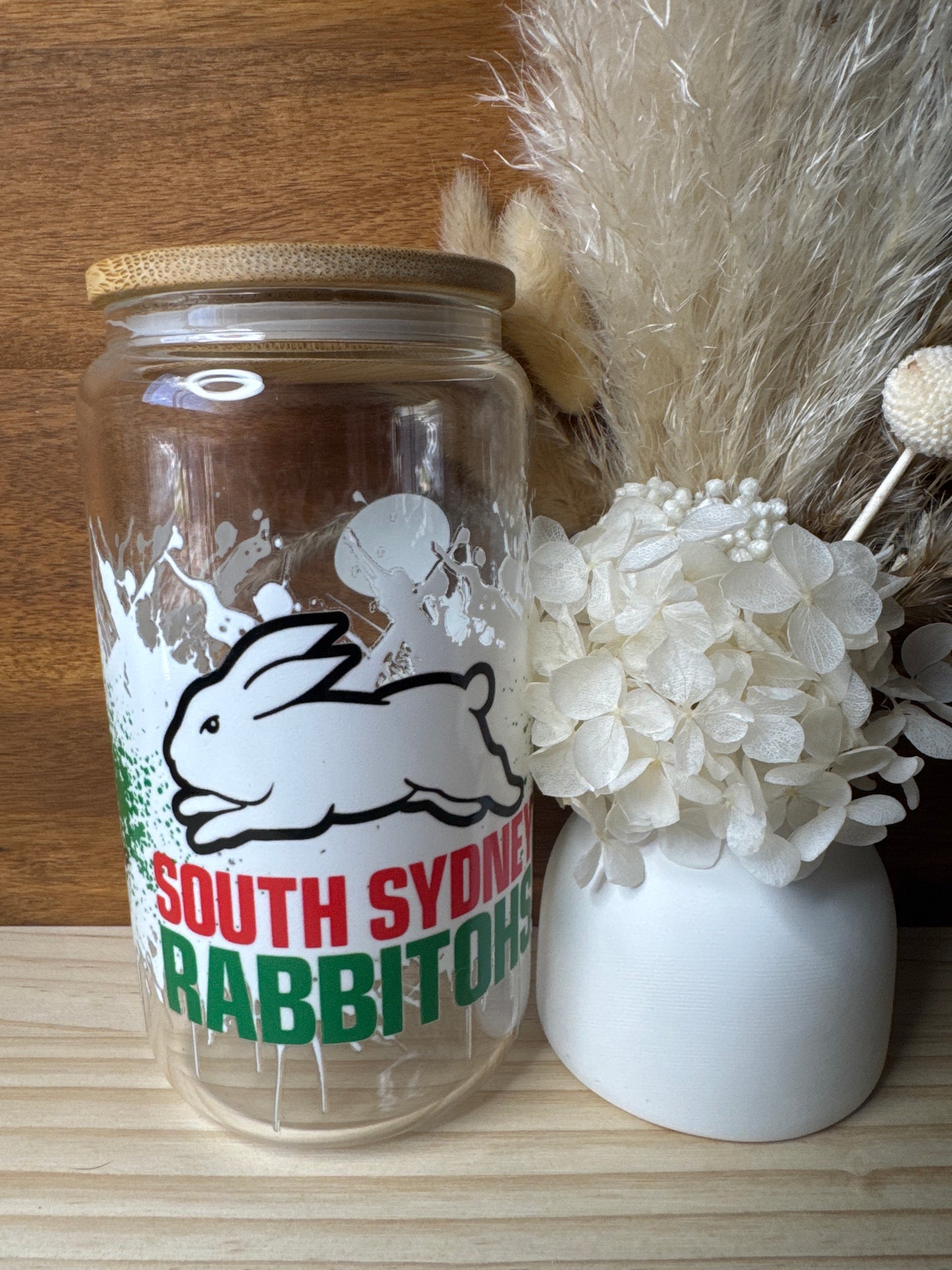 Rabbits Footy Glass Tumbler