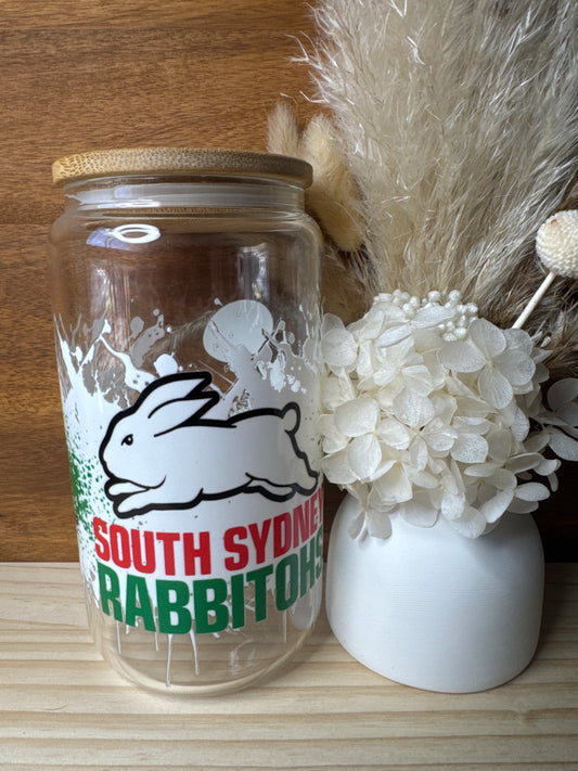 Rabbits Footy Glass Tumbler