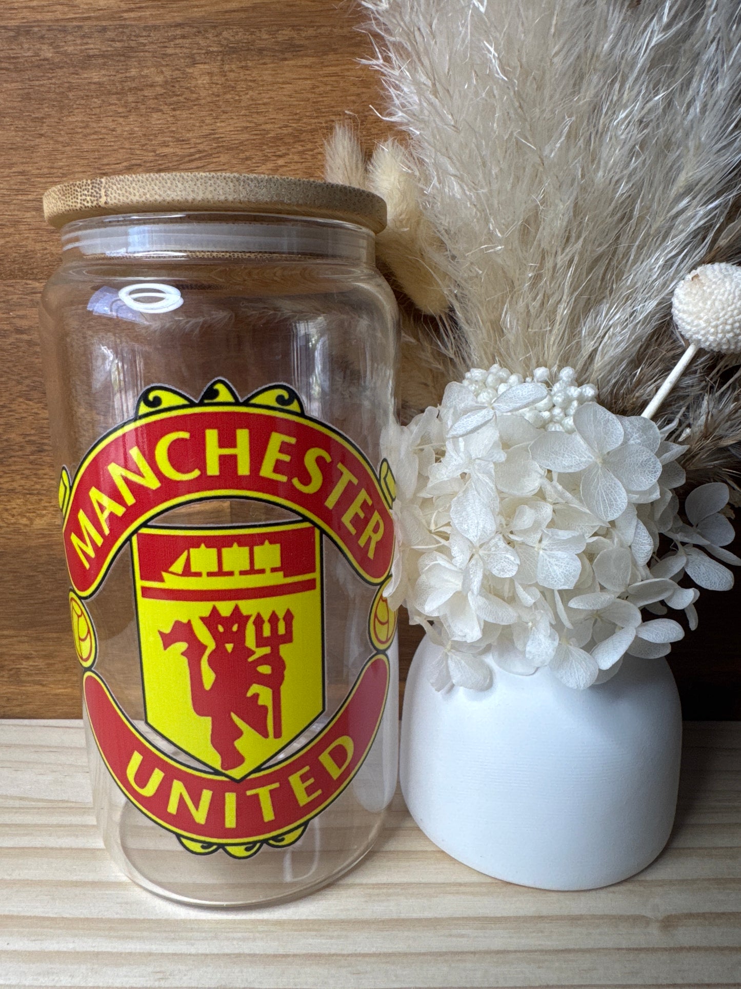 Manchester United Soccer Glass Tumbler