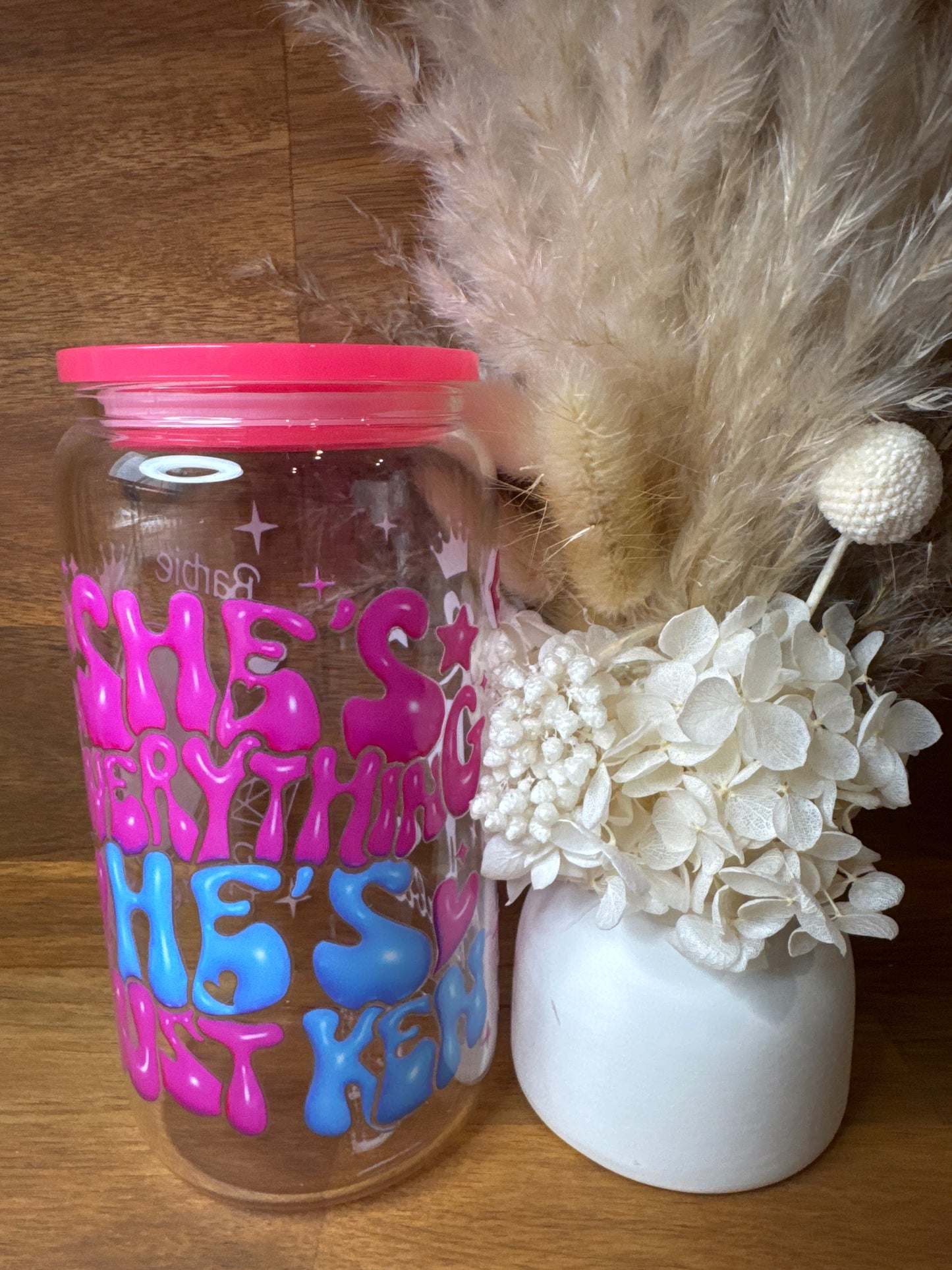 Barbie Quote - Glass Tumbler