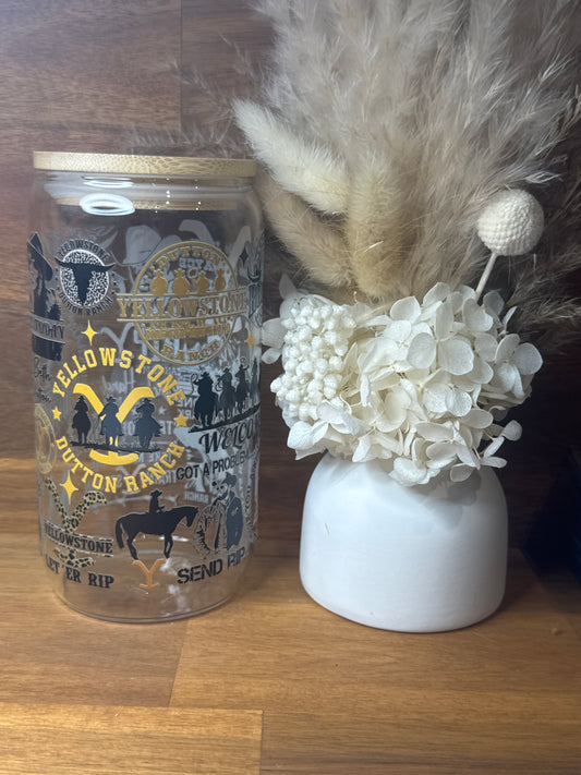 Yellow Stone - Glass Tumbler