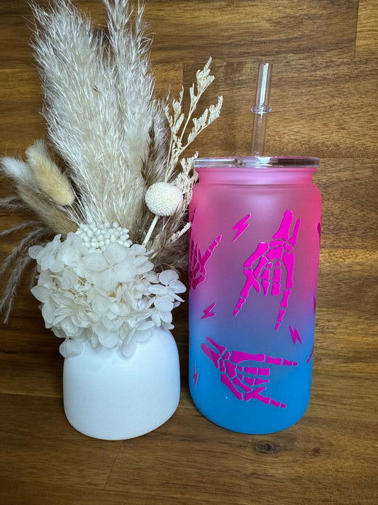 Rock on Skeleton hand Tumbler