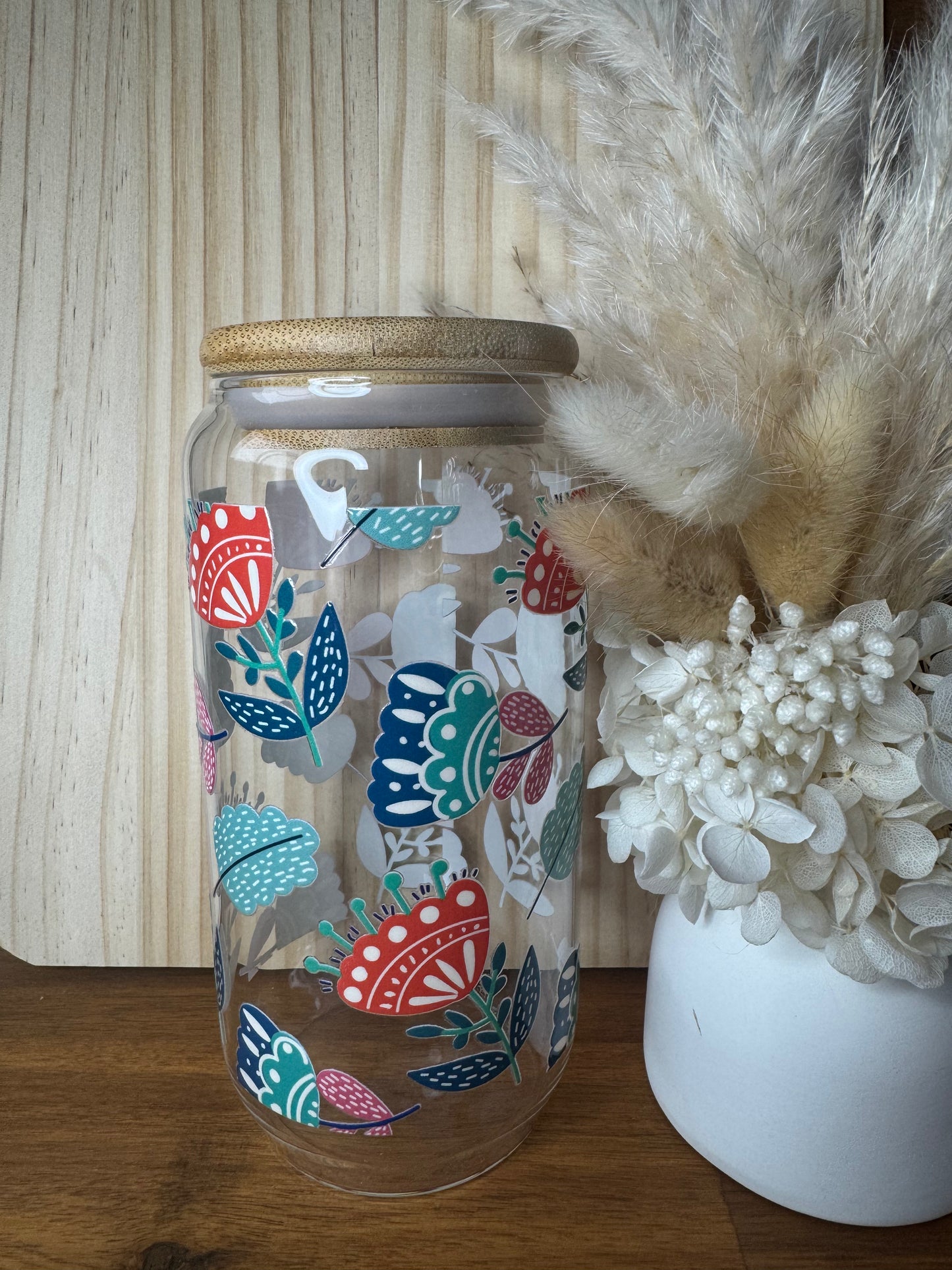 Flower Glass Tumbler