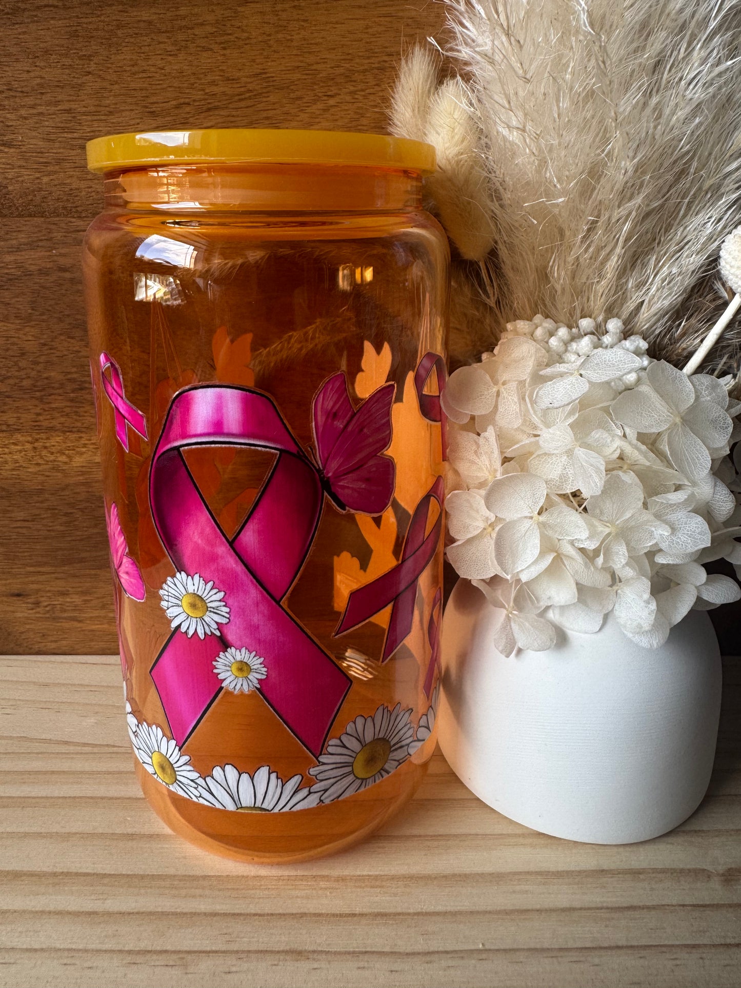 Flowers Glass Tumbler