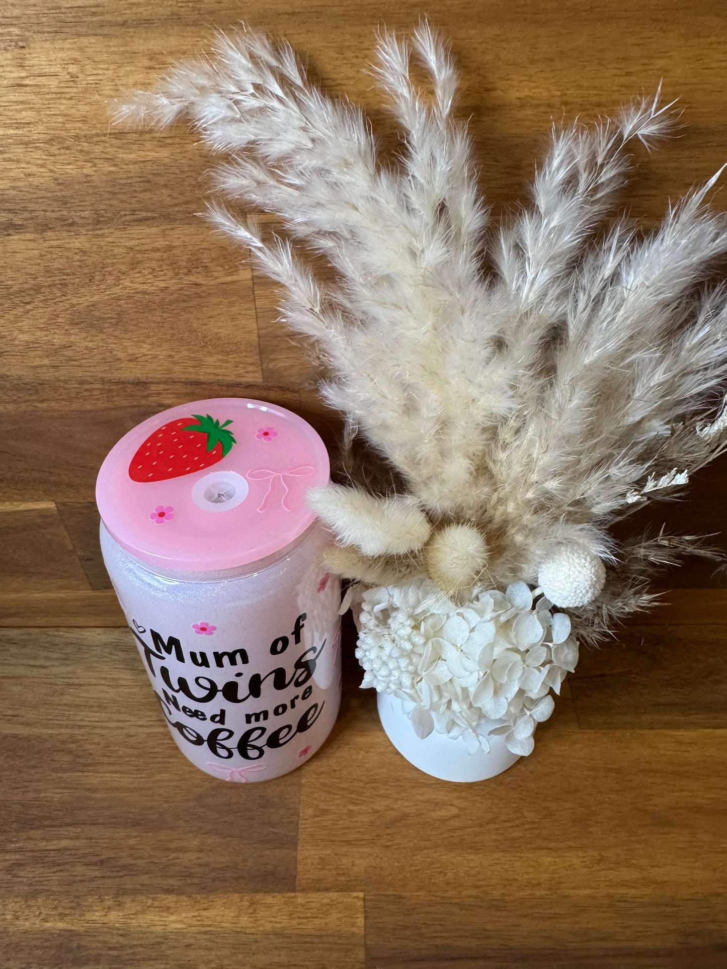 Mum of Twins Need more Coffee - Glass Tumbler