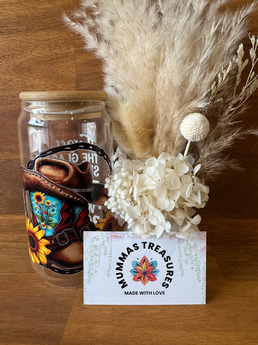 Cow Girl - Glass Tumbler