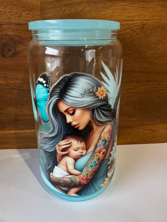 Mothers Love - 16oz Glass Tumbler