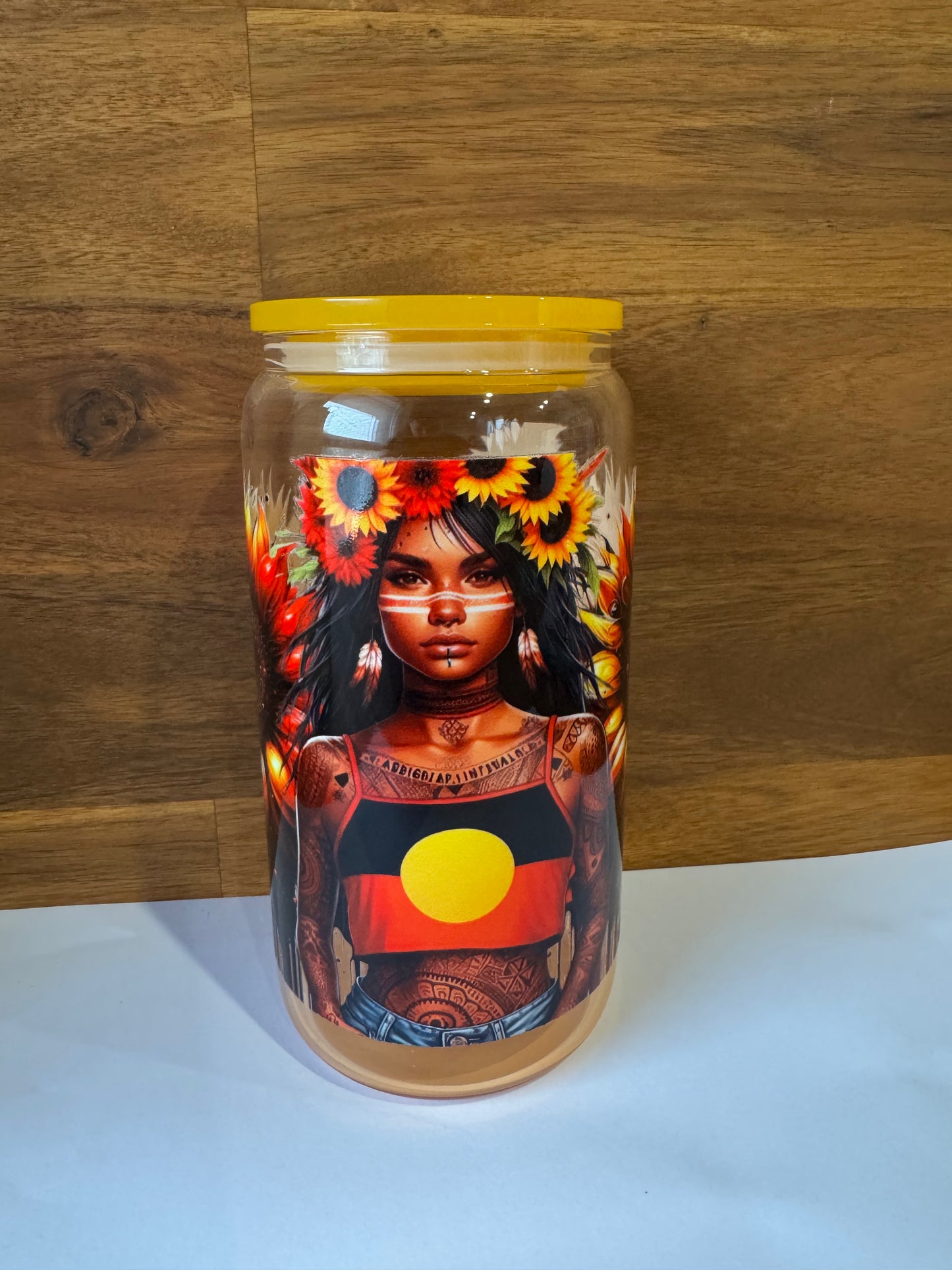 Aboriginal Pride - 16oz Glass Tumbler