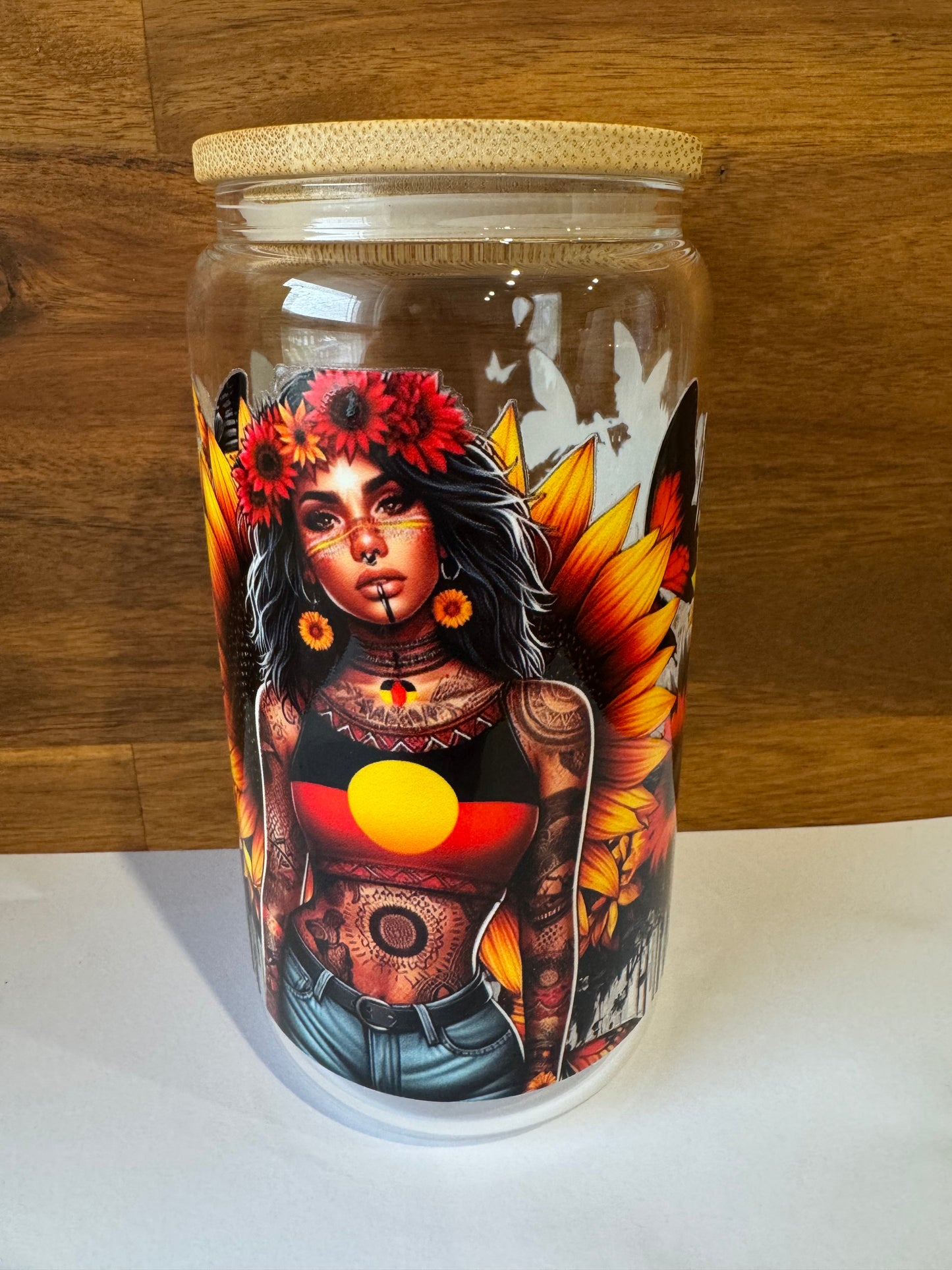 Aboriginal Pride - 16oz Glass Tumbler