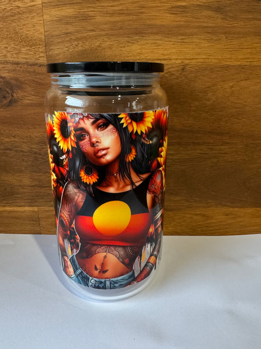 Aboriginal Pride - 16oz Glass Tumbler